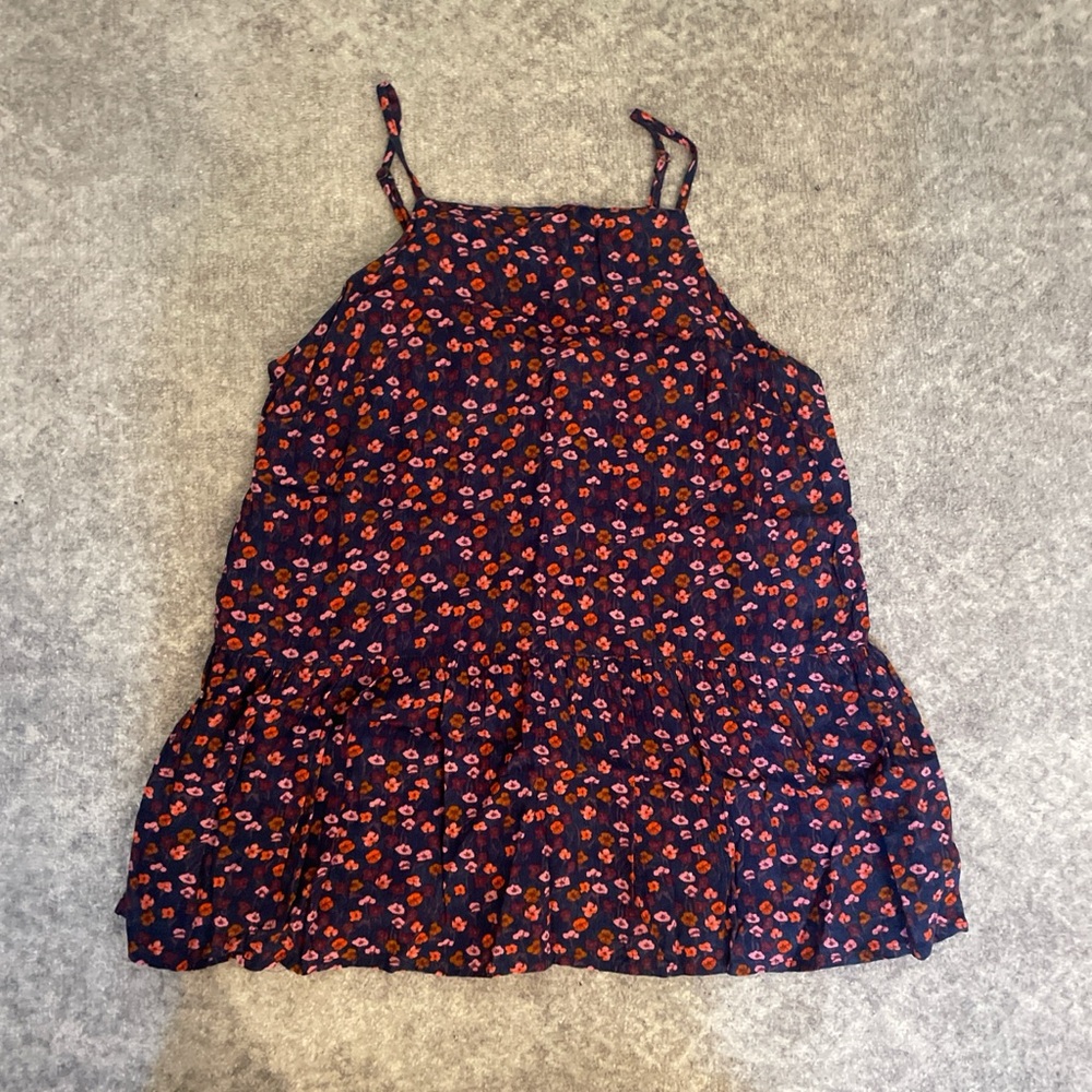 Mossimo Supply Co. Floral Tank - Navy and Red